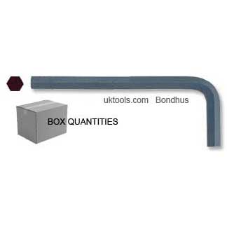 Bondhus 13950 1.5mm Hex Key Box of 100 77mm Long