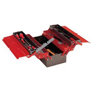 Facom 2050.M100A - 96-Piece Industrial Maintenance Tool Set with 5-Compartment Metal Box