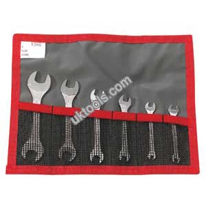 Facom 22.JE6T 6-Piece Metric 15 Hinged Midget Open-End Wrench Set