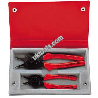 Facom 475A.J1 - 2-Piece Reversible Inside and Outside Straight Circlip Pliers Set