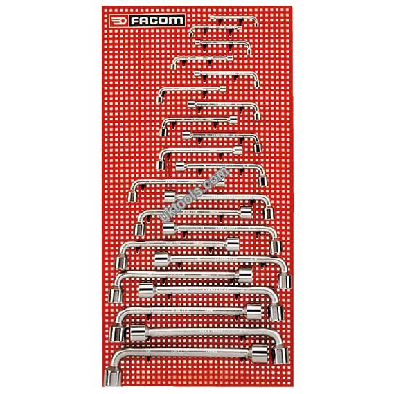 Facom 75.P22M - 22-Piece Metric Ratcheting Combination Wrench Set