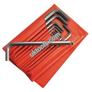 Facom 83SH.JL10 - 10-Piece Long Metric Ball Hex Key Wallet Set