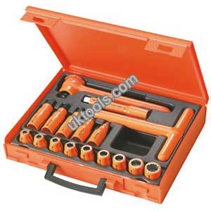 Facom S.401AVSE - 17-Piece Insulated 1/2'' Square Drive Socket and Ratchet Set