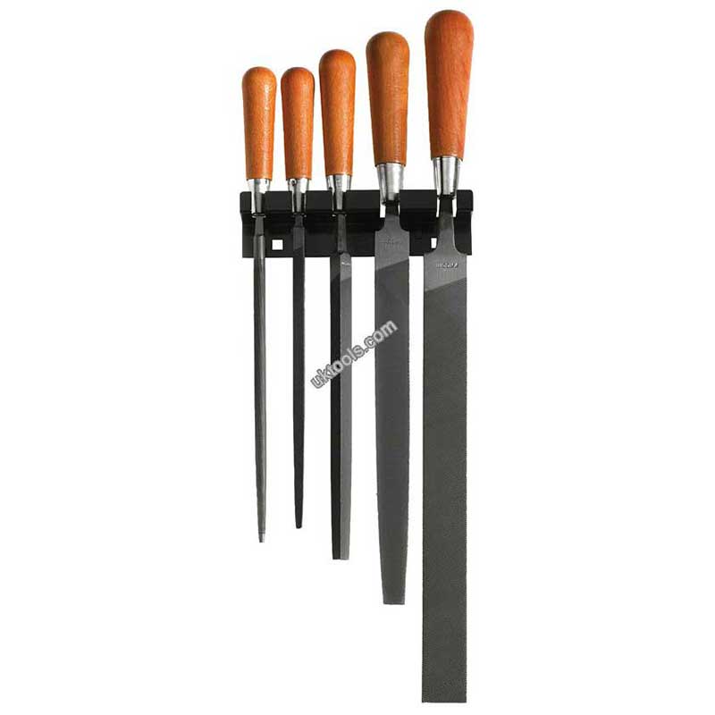 Facom STG Set of 5 Files with Varnished Wood Handles